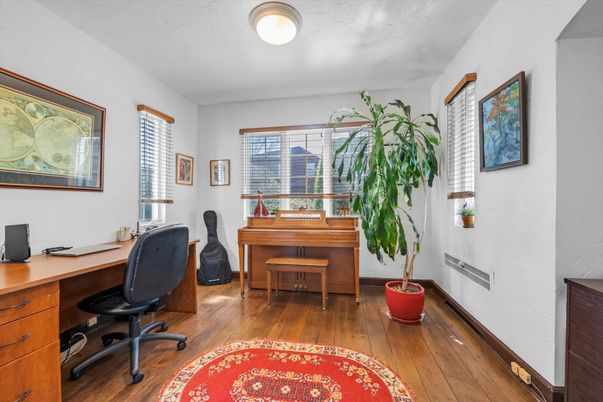 Home Office, Interior, Piano, Wood Texture Flooring