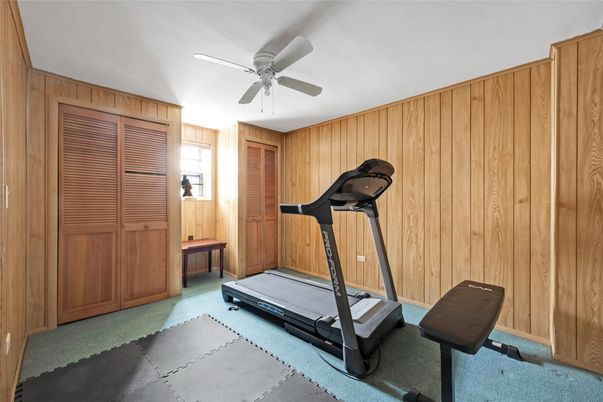 Fitness Equipment, Interior, Wooden Walls