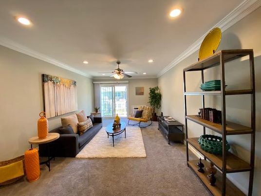 Interior, Living room, Recessed Lighting