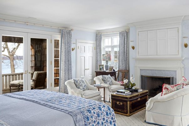 Bedroom, Fireplace, Interior