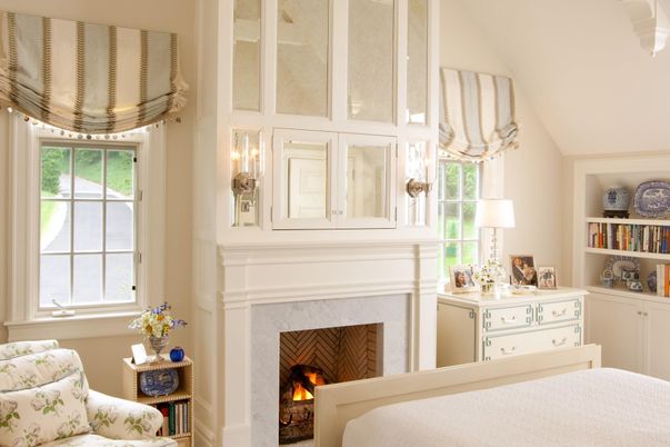Bedroom, Fireplace, Interior