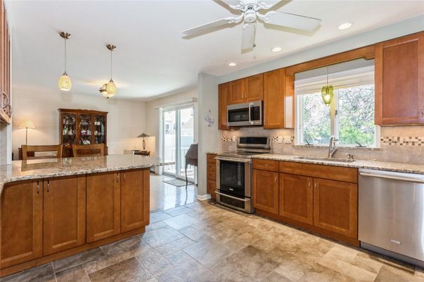 Interior, Kitchen, Pendant Lights, Recessed Lighting, Stainless Steel Appliances