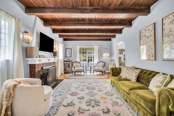Fireplace, Interior, Living room, Wooden Beams, Wooden Ceilings, Wood Texture Flooring