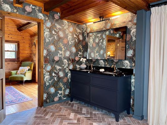 Bathroom, Interior, Wooden Beams, Wooden Ceilings, Wood Texture Flooring, Wooden Walls