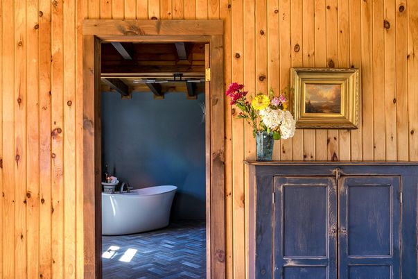 Bathroom, Free Standing Baths, Interior, Wooden Walls