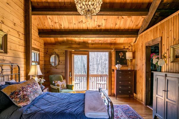 Bedroom, Interior, Wooden Beams, Wooden Ceilings, Wood Texture Flooring, Wooden Walls