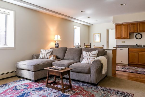 Interior, Kitchen, Living room, Recessed Lighting, Wood Texture Flooring
