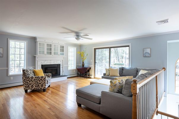Fireplace, Interior, Living room, Wood Texture Flooring