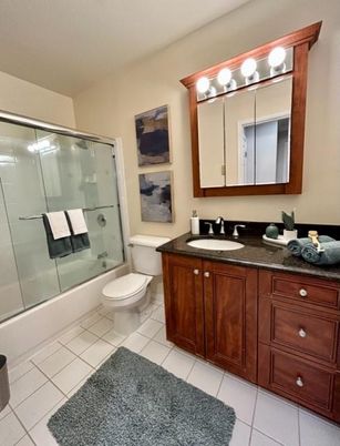 Bathroom, Dual Sink Vanities, Glass Shower, Interior