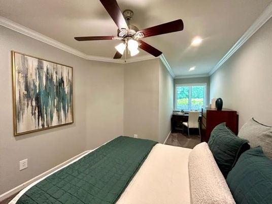 Bedroom, Home Office, Interior, Recessed Lighting
