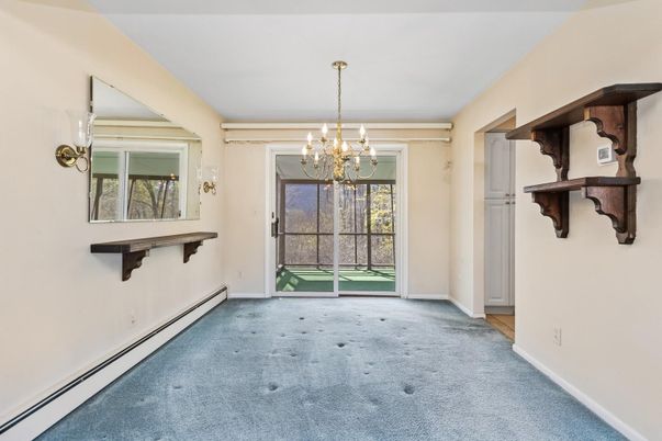 Chandelier, Empty room, Interior