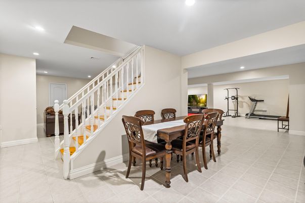 Dining room, Fitness Equipment, Interior, Recessed Lighting