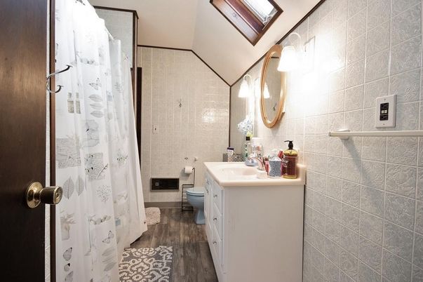 Bathroom, Interior, Wood Texture Flooring