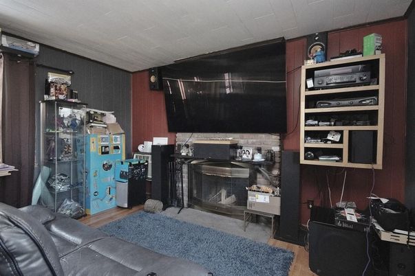Fireplace, Interior, Wood Texture Flooring