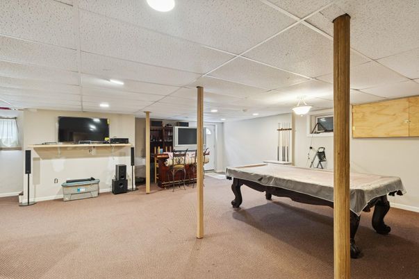 Billiard Table, Game Room, Interior, Pendant Lights, Recessed Lighting