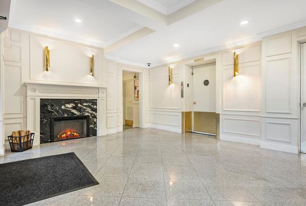 Empty room, Fireplace, Interior, Recessed Lighting