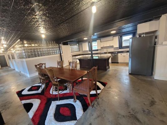 Dining room, Interior, Kitchen, Recessed Lighting