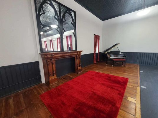 Fireplace, Interior, Piano, Wood Texture Flooring