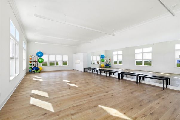 Fitness Equipment, Interior, Wood Texture Flooring