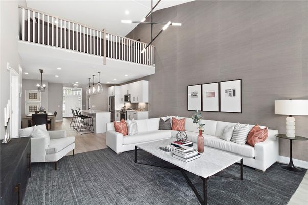 Dining room, Interior, Kitchen, Living room, Pendant Lights, Recessed Lighting, Wood Texture Flooring