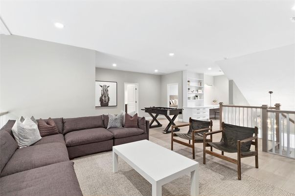 Game Room, Interior, Living room, Recessed Lighting, Wood Texture Flooring