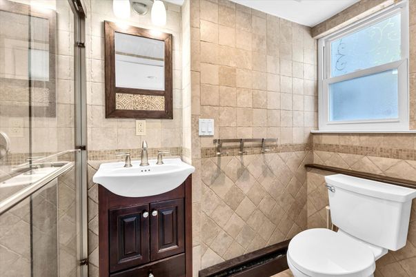 Bathroom, Glass Shower, Interior, Stone Walls
