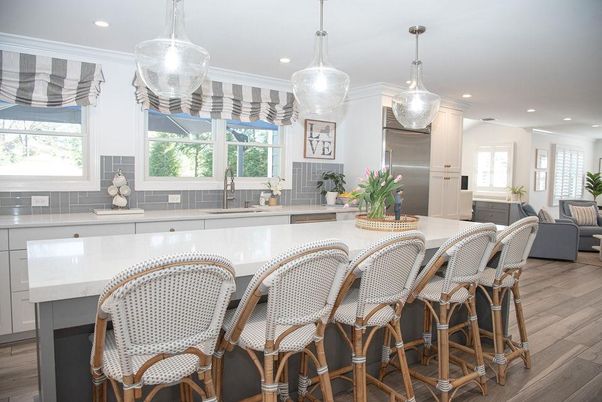 Interior, Kitchen, Living room, Pendant Lights, Recessed Lighting, Stainless Steel Appliances, Wood Texture Flooring