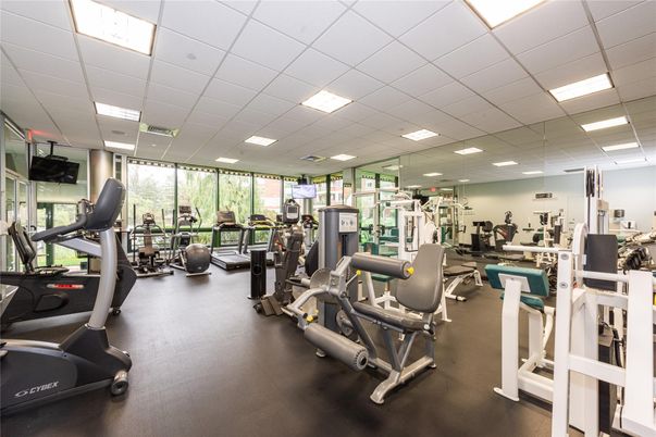 Fitness Equipment, Gym, Interior, Recessed Lighting