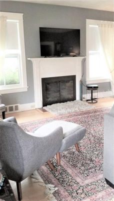 Fireplace, Interior, Wood Texture Flooring
