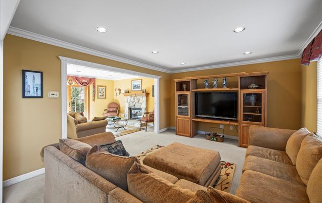 Fireplace, Interior, Living room, Recessed Lighting