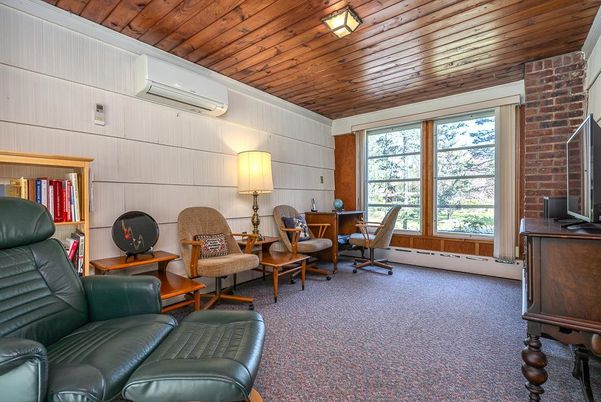 Home Office, Interior, Living room, Stone Walls, Wooden Ceilings