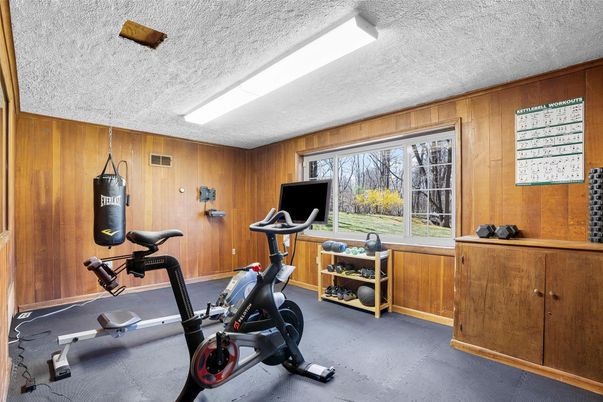 Fitness Equipment, Interior, Wooden Walls