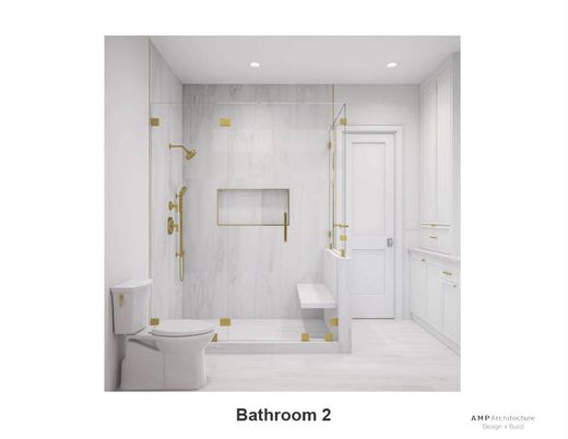 Bathroom, Glass Shower, Interior, Marble Walls, Recessed Lighting