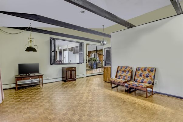 Interior, Pendant Lights, Wooden Beams, Wood Texture Flooring