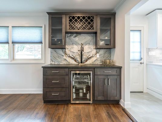Interior, Marble Walls, Recessed Lighting, Wood Texture Flooring