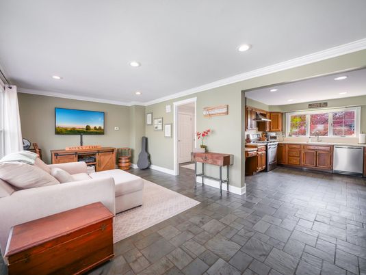 Interior, Kitchen, Living room, Recessed Lighting, Stainless Steel Appliances