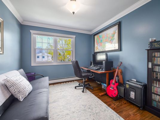 Home Office, Interior, Wood Texture Flooring