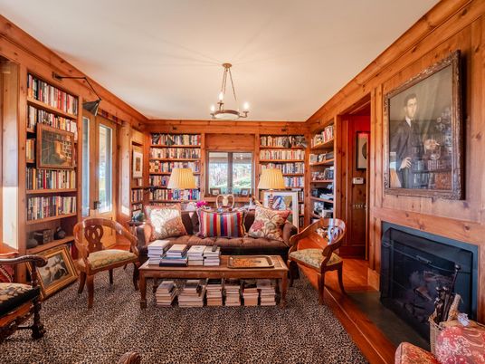 Fireplace, Interior, Living room, Wood Texture Flooring, Wooden Walls