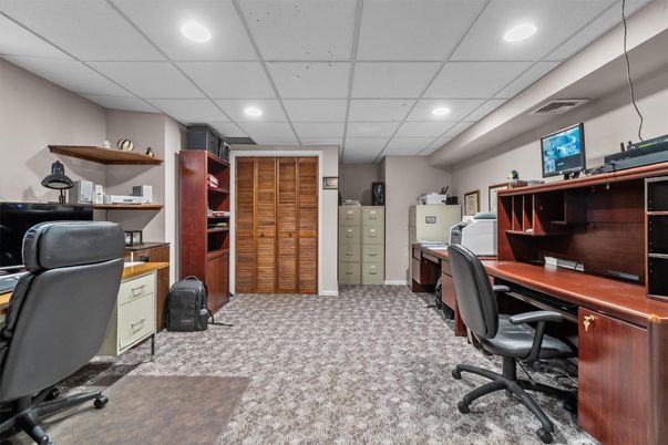 Home Office, Interior, Recessed Lighting