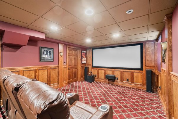 Home Theatre Room, Interior, Projection Screen, Recessed Lighting, Theatre Room