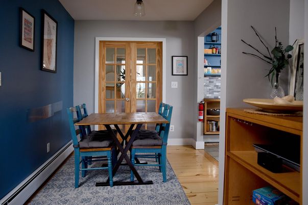 Dining room, Interior, Wood Texture Flooring