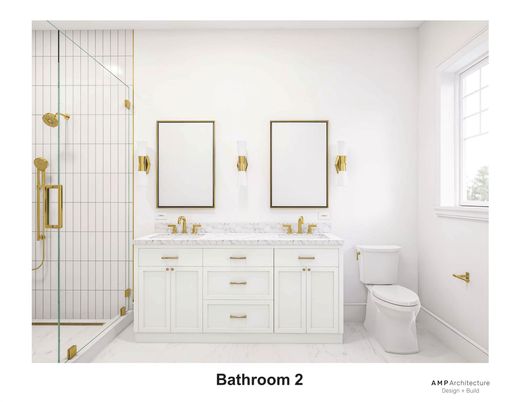 Bathroom, Dual Sink Vanities, Glass Shower, Interior, Marble