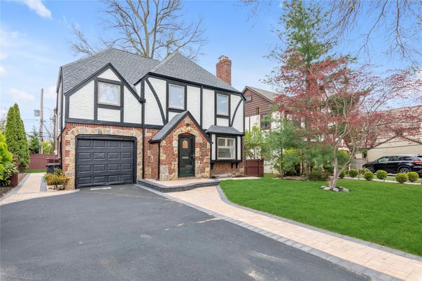 Attached, Exterior, Facade, Brick Facade, Tudor Revival
