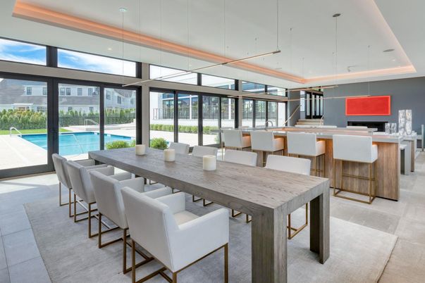 Dining room, Interior, Pendant Lights, Recessed Lighting
