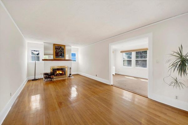 Empty room, Fireplace, Interior, Wood Texture Flooring