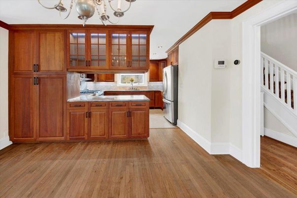 Chandelier, Interior, Kitchen, Wood Texture Flooring