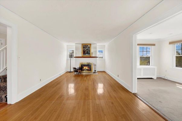 Empty room, Fireplace, Interior, Wood Texture Flooring