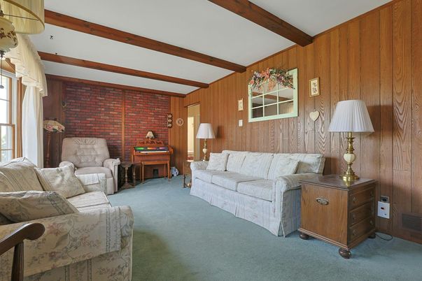Interior, Living room, Stone Walls, Wooden Beams, Wooden Walls