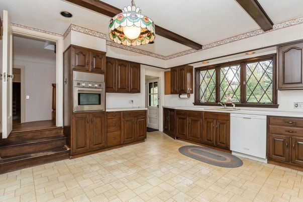 Interior, Kitchen, Stainless Steel Appliances, Wooden Beams