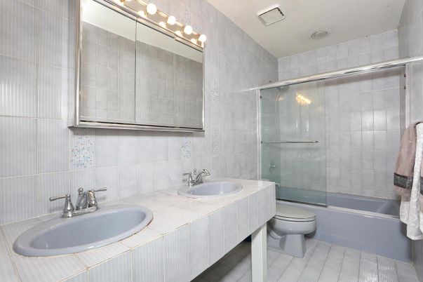 Bathroom, Dual Sink Vanities, Glass Shower, Interior, Tile Countertops